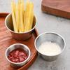 Plato para mojar transfronterizo de acero inoxidable 304, taza para salsa de panqueques mexicanos, taza para salsa de ensalada de tomate con tapa, taza para mojar