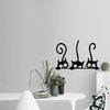 Pegatinas de pared con diseño de tres gatos divertidos para sala de estar, dormitorio infantil, pintura decorativa KS207