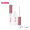 Fabricantes de Shantou atacado cosméticos material de embalagem de tubo de gloss labial transparente 12ml oval plástico brilho labial tubo vazio tampa rosa