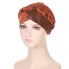 AliExpress novo chapéu de trança de seda brilhante multicolorido, chapéu turbante casual fashion, em estoque