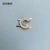 Novas Sandálias de Caverna Sapato Cruzado Fivela de Sapato Chinelos Material Di Prata Galvanizada Flor Estrela Acessórios de Joia Strass Fivela de Sapato