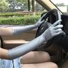 Luvas Femininas, Estilo Longo para Primavera e Outono, Elástico de Spandex, Proteção Solar para Dirigir, Etiqueta, Ciclismo, Protetor Solar, Luvas Finas de Trabalho com Proteção Solar