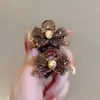 Temperamento Sentido Avanzado Super Brillante Clip de Pinza Pequeño con Lazo de Diamantes Completos Clip de Flequillo con Temperamento Rizador de Cabeza Trasera