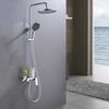Traje de ducha extragrande estilo chino traje de barra de elevación redonda grifo de almacenamiento de cobre baño baño ducha al por mayor