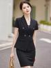 Traje profesional a rayas delgado temperamento de moda diosa Fan Departamento de Ventas salón de belleza joyería recepción ropa de trabajo verano