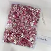 Polvo de Cristal Diamantes para Uñas de Fondo Plano Venta al por Mayor 1440 Rosa Flor de Cerezo Corazón Torcido Cubo de Azúcar Gota de Agua Diamantes para Uñas de Forma Especial