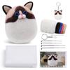 Amazon DIY Kit Combinación Animal Bola de Gato Colgante Fieltro de Lana Aguja de Fieltro Materiales para Manualidades Paquete al por Mayor DIY Creativo