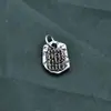 Pingente de Prata Esterlina S925 Estilo Retro Tailandês com Acessórios Embutidos Etiqueta Pingente das Cinco Escrituras de Xizang Acessórios para Pulseira DIY