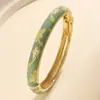 Pulseira Chinesa Pequena Floral Esmaltada com Padrões Florais Finos, Estilo Novo Transfronteiriço Europeu e Americano, Pulseira Vintage com Gotejamento de Óleo