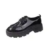 Zapatos Pequeños de Cuero Estilo Preppy Británico de Suela Gruesa para Mujer Invierno 2025 Nuevos Zapatos Individuales Negros JK Mary Jane Mocasines Versátiles
