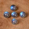 Cuentas de cristal natural 7A gris claro de luna, hechas a mano, cuentas de piedra lunar lazarita azul claro, accesorios de joyería DIY