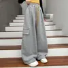 Pantalones de Niña Primavera y Otoño Nuevos Pantalones Casuales de Raya Pantalones Largos de Otoño de Cintura Alta para Niñas Pantalones de Chándal para Niños Grandes Pantalones Anchos Sueltos