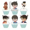 Decoración de mesa de postres Conan, inserción de tarjeta para pastel de cumpleaños de niño, pudín, pegatinas de música