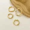 Pendientes Mobius de Plata Pura S999 para Mujer, Estilo Ins de Alta Gama, No es Necesario Quitárselos para Dormir, Amigables con la Piel, Pendientes de Aro Lisos de Plata Pura
