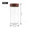 Botella Cuadrada de Vidrio para Condimentos Tapa de Bambú de Grado Alimenticio Botella para Barbacoa Almacenamiento en Cocina Casera Botella Dispensadora de Vidrio con Tapa de Aluminio