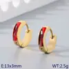 Brincos de Aço Titânio Zircônia Simples Estilo Coreano Brincos de Luxo Leve de Alta Qualidade Brincos Unissex para Casal
