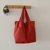 Bolsa de Cordón de Color Sólido a la Moda, Bolsa de Compras Ecológica, Bolsa de Almacenamiento Plegable Portátil para Viajes, En Stock