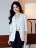 Traje de Manga Media Primavera y Verano para Mujer para Viajar al Trabajo Ventas Ol Formal Elegante Estilo Diosa Profesional Traje de Mujer