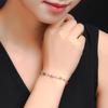 Zhen Rong AliExpress Pulsera de Zafiro de Color de 3.3 Quilates Chapada en Color Oro de 18K Pulsera de Piedras Preciosas