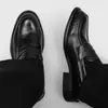 2026 nuevos zapatos slip-on para commuting perezoso que aumentan la altura, cómodos y casuales zapatos de cuero Derby - 02026