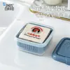 Caja de jabón de doble capa con drenaje BNBS para baño del hogar, caja de almacenamiento de jabonera anti-empapado para encimera