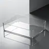 Caixa de armazenamento para armário de espelho, acrílico transparente, retangular, estreita e longa, conjunto combinado para banheiro, cosméticos, produtos de skincare e penteadeira