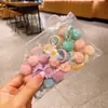 Elástico de Cabelo Infantil Bola de Pelúcia Faixa de Cabelo Elástico Fofo Cabelo de Menininha Não Machuca o Cabelo Novo Estilo 2025