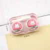 Estuche Transparente Portátil de Dibujos Animados para Lentes de Contacto Caja Linda Estilo Ins Caja de Almacenamiento de Gafas Femenina de Alta Gama