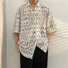 Camisa Floral Retro Hawaiana para Hombre, de Manga Corta, Moderna, Holgada, Elegante, Fresca, Camisa de Playa Tailandesa para Vacaciones en Pareja