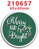 2023 novo remendo de resina acrílica arco de Natal decoração fofa adesivos de geladeira PR209671