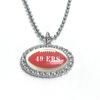 Collar con colgante de gema de tiempo de diamante ovalado de la NFL Fútbol Americano 32 Equipos Green Bay Panthers Collar con nombre del equipo