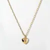Venta Caliente Transfronteriza Venta Caliente TikTok Colgante de Collar con Forma de Corazón de Melocotón Hinchado Chapado en Oro Jessica