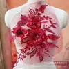 Bordado de Malla, Flores Tridimensionales, Materiales de Lentejuelas, Adornos de Pedrería, Accesorios para Ropa, Decoraciones Bordadas