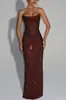 Sitio Independiente Amazon Moda Europea y Americana Estilo Femenino Ajuste Delgado Sin Mangas Lentejuelas Largo Vestido de Noche 8226