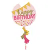 Decoración de Popote para Hornear Rosa Azul Pastel de Cumpleaños Globo Tarjeta Insertable Gafas para Globo Decoración de Ambiente de Fiesta