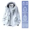 Conjunto de Chaqueta 3 en 1 Luotuo para Mujeres y Hombres, Chaqueta Impermeable y Cálida para Exteriores para Senderismo y Montañismo, Personalizable
