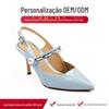 Processamento e personalização de sandálias de salto alto da moda, novos saltos agulha estilo fada, bico fino, biqueiras, sapatos femininos de salto alto com strass