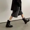 Botas de sola grossa, de cano médio para mulheres, nova coleção outono 2026, botas western cowboy Martin com salto grosso, botinas de salto bloco