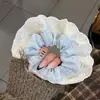 Goma para el pelo de alta gama estilo coreano para mujer, scrunchie con lazo de encaje, cuerda para moño de pelo linda, accesorio para el pelo versátil