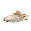 Sandalias Mary Jane redondas de tejido hueco estilo francés para mujer, para uso exterior en verano, nuevo modelo 2026, con aumento interno de altura, adecuadas para combinar con faldas