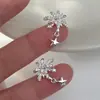 Exquisitos Aretes de Fuegos Artificiales con Borlas para Mujer, Aretes de Estrella de Zirconia de Lujo Ligero de Nicho de Alta Gama, Accesorios para Orejas Elegantes y Únicos, Modelo Nuevo