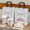 Xícara de Chá Estilo Chinês Descartável para Milk Tea Copo de Papel para Bebida Quente Copo para Embalagem Comercial com Tampa Copo de Café com Logo Impresso