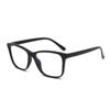 Gafas negras TR90 con protección contra la luz azul, unisex, artísticas, transparentes, para miopía, montura plana, suministro directo de fábrica.