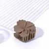 Grampo de cabelo camélia marrom-leite médio 4,5 cm Clipe de aperto fosco transfronteiriço europeu e americano Prendedor de tubarão para meio rabo de cavalo