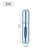 Botella de Perfume Mini Recargable de 5 ml Botella Cosmética Portátil Botella con Atomizador Contenedor de Spray Atomizador Botellas Recargables de Viaje