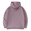 Atacado de fábrica solto grande ombro caído moda pulôver com capuz bolso suéter código europeu transfronteiriço casual cor sólida estampável
