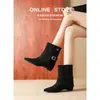 Botas Martin de punta, con plataforma y que aumentan la altura para mujer, nueva colección otoño 2026, botines para mujeres petite.
