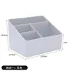 Caixa de Armazenamento Trapezoidal com Quatro Compartimentos Organizador de Maquiagem para Bancada de Maquiagem Batom Cosméticos Caixa de Armazenamento para Organização de Diversos de Mesa de Escritório