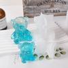 Yu Meiren Oso de Diamante Rejilla de Hielo Molde de Silicona diy Sección Geometría Sólida Oso Adornos para Velas Herramienta de Pulido de Goteo