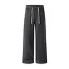 Moda Masculina Fengshe / Calças Masculinas Relaxadas e Casuais, Calças de Pernas Largas, Calças Retas Drapeadas, Calças Casuais Masculinas de Primavera e Outono, Calças de Moletom